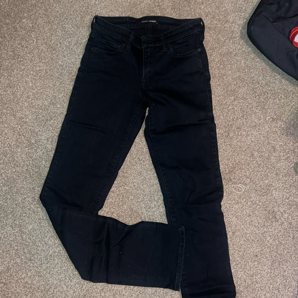 Lucky Midrise Straight Sweet Black Denim - Size 2/26R